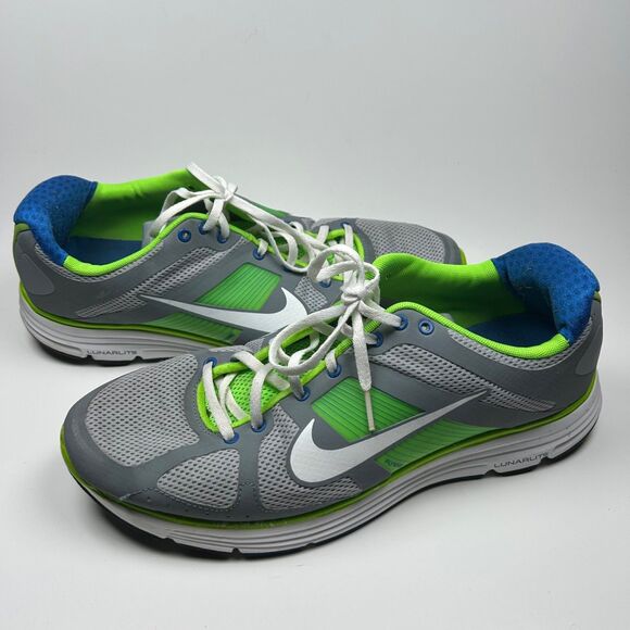Nike Lunar Elite Mens Us Size 13 Pre Owned 386477-012 "Seahawks Colors" - Picture 1 of 13